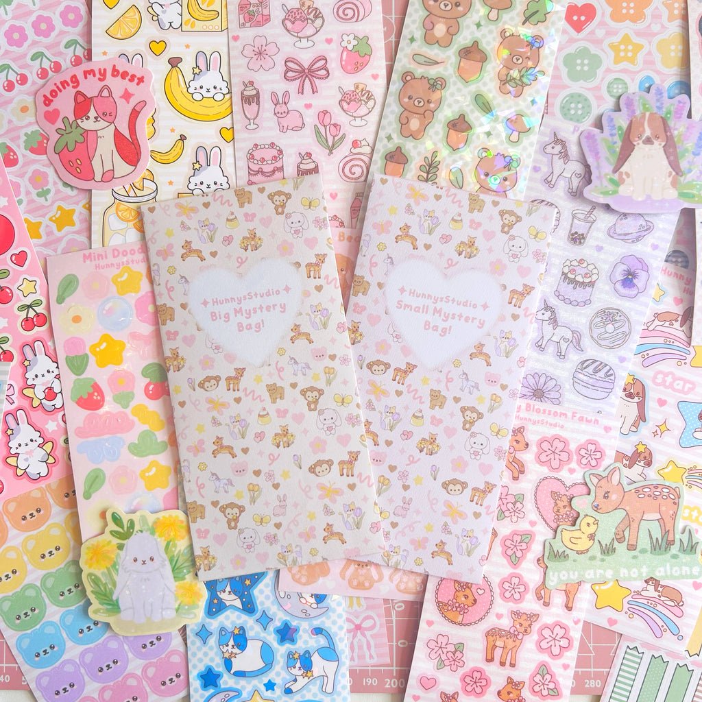 MYSTERY BAGS- surprise sticker sheets, die cuts and memo bundles, small or big