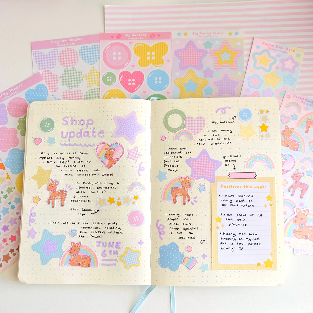 Dotty shapes matte sticker sheet