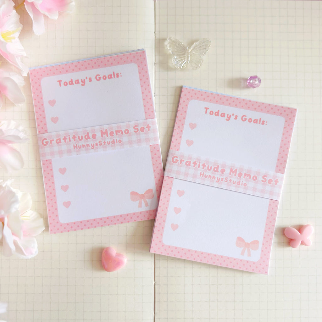 Gratitude, mental health memo set, to do list note papers