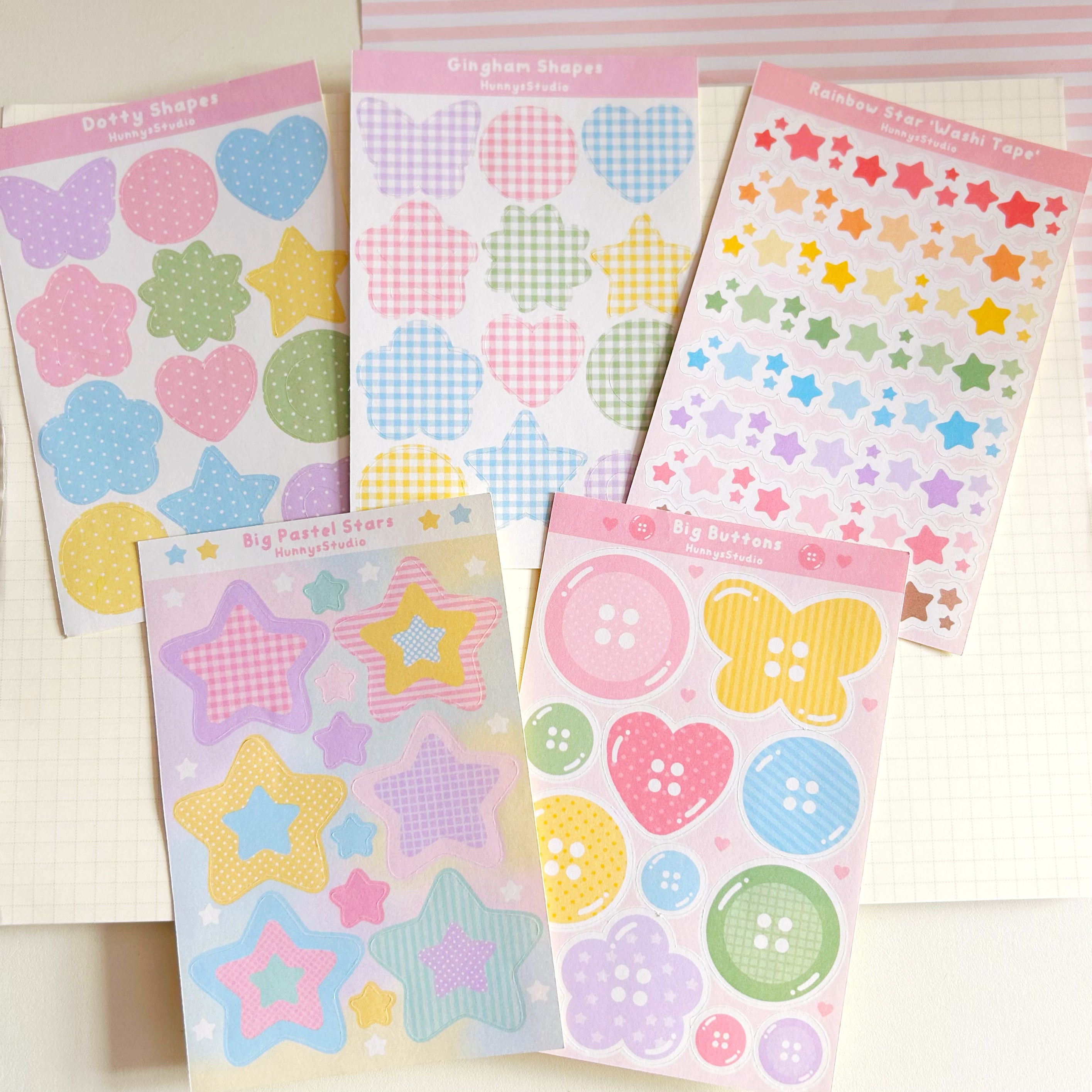Big Buttons matte sticker sheet