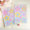 Big pastel stars matte sticker sheet