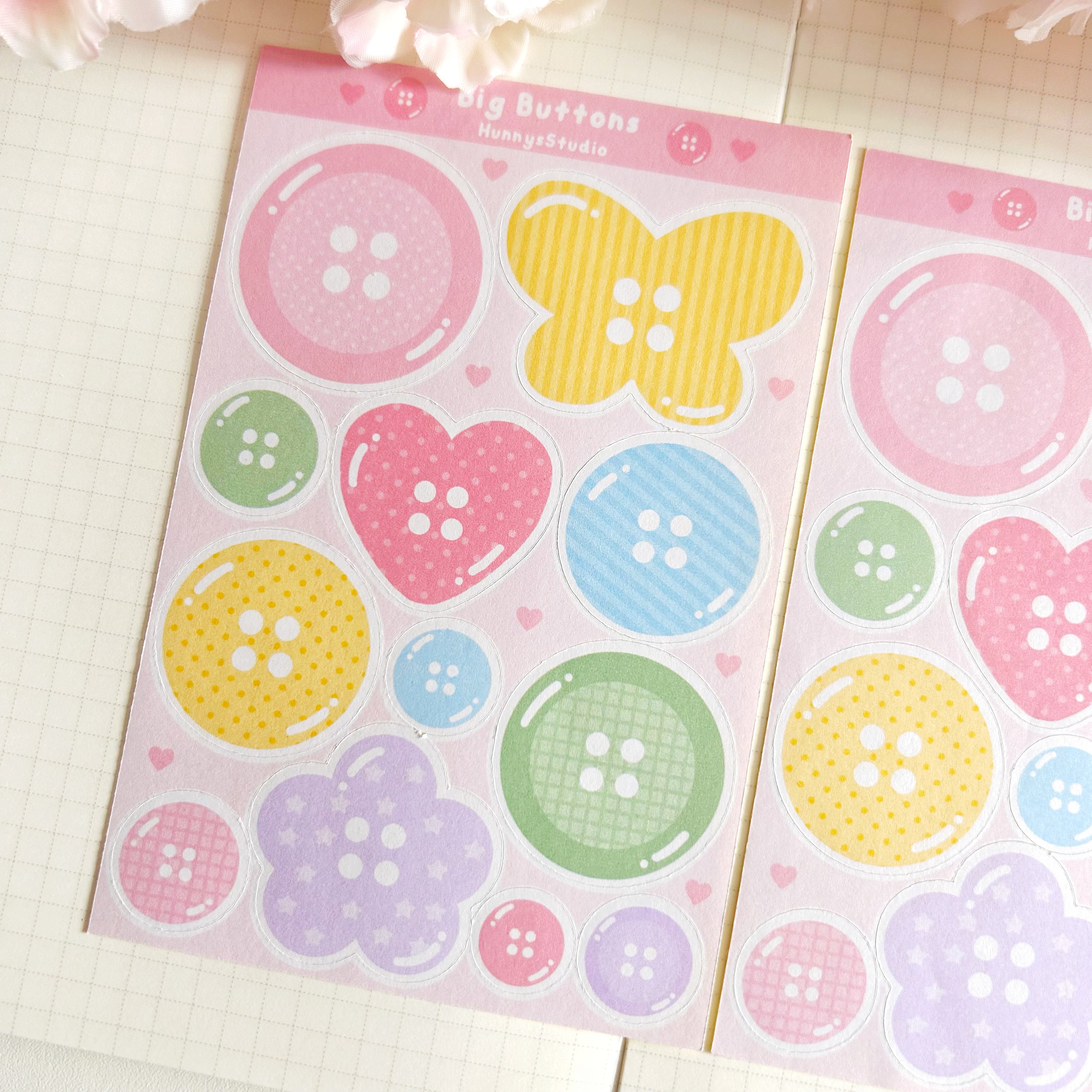 Big Buttons matte sticker sheet