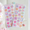 Flower Deco vinyl holographic sticker sheet