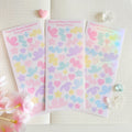 Pastel Deco Confetti vinyl holographic sticker sheet