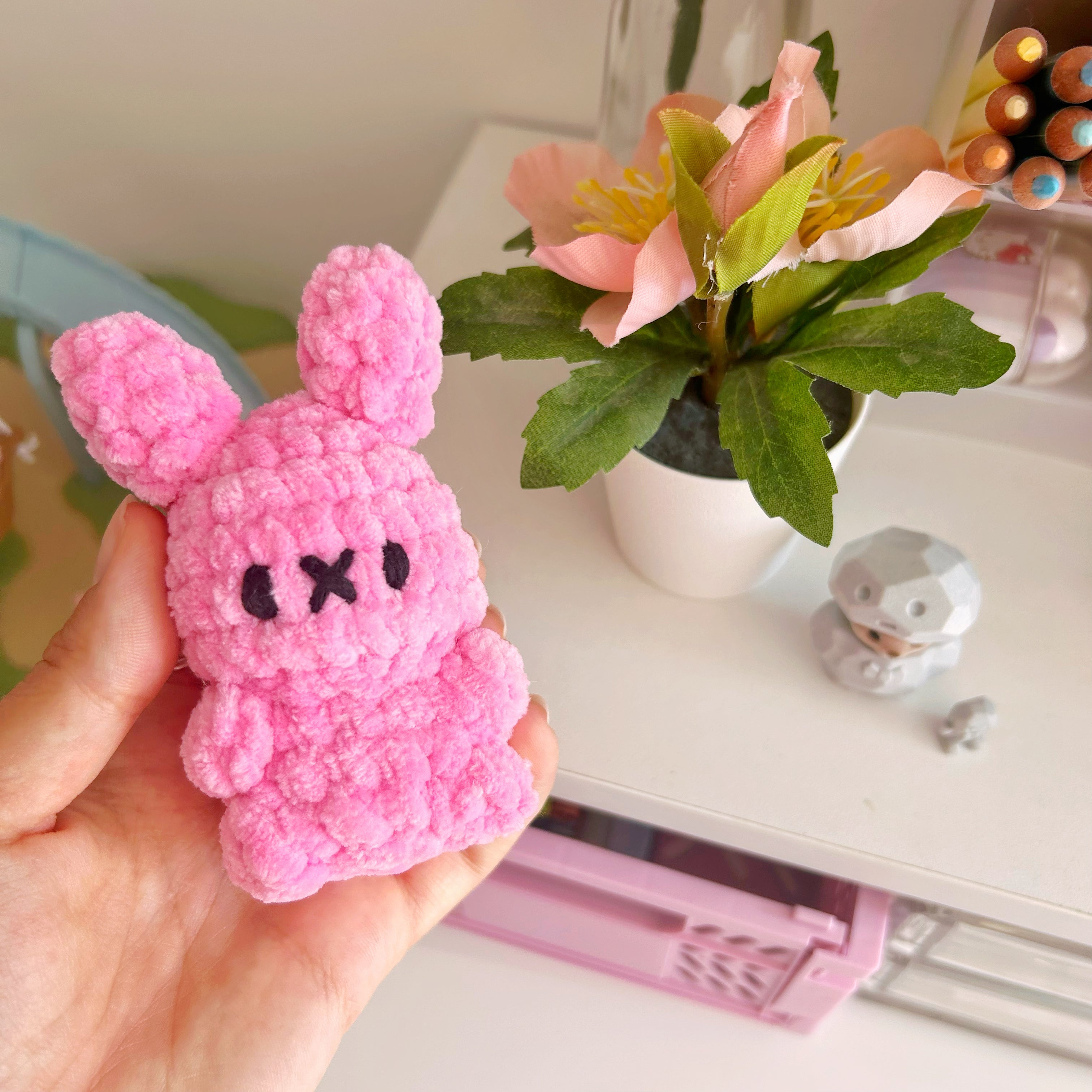 Crochet mini bunnies, handmade crochet plushies