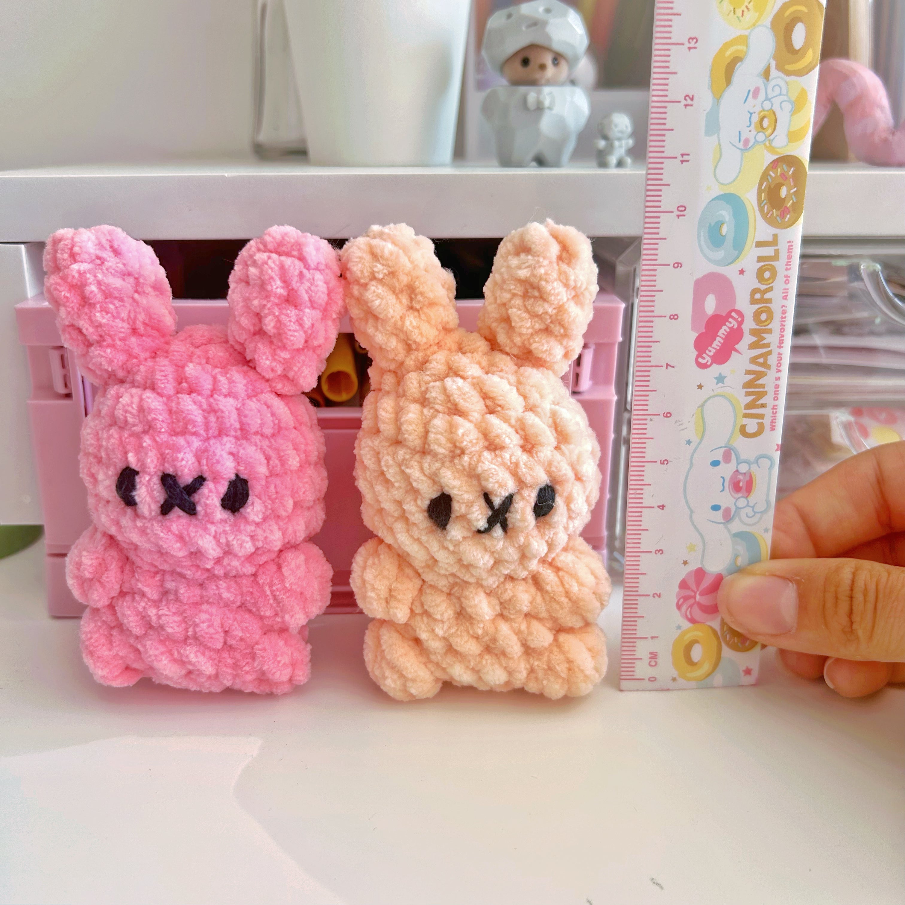 Crochet mini bunnies, handmade crochet plushies