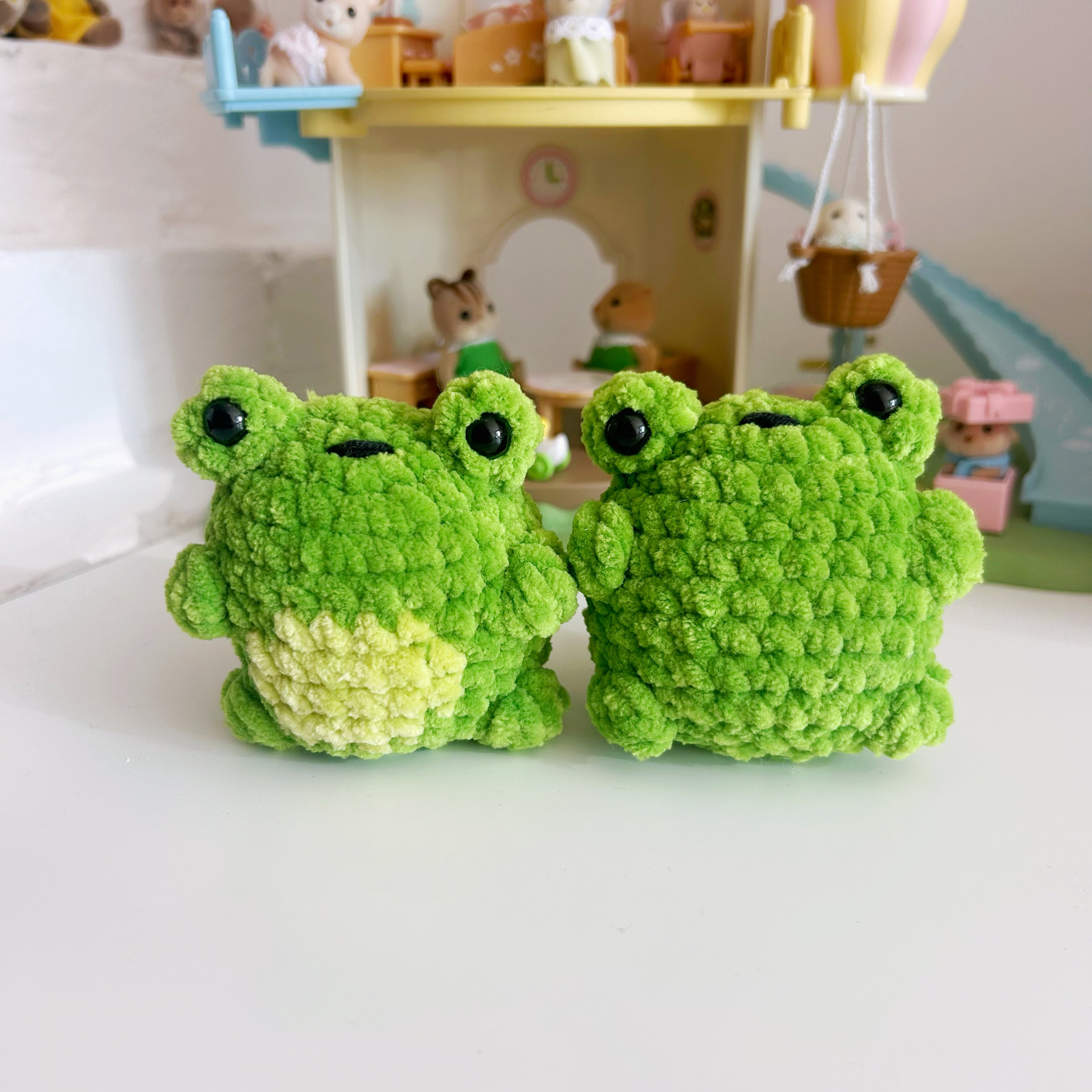 Crochet frogs, handmade crochet plushies