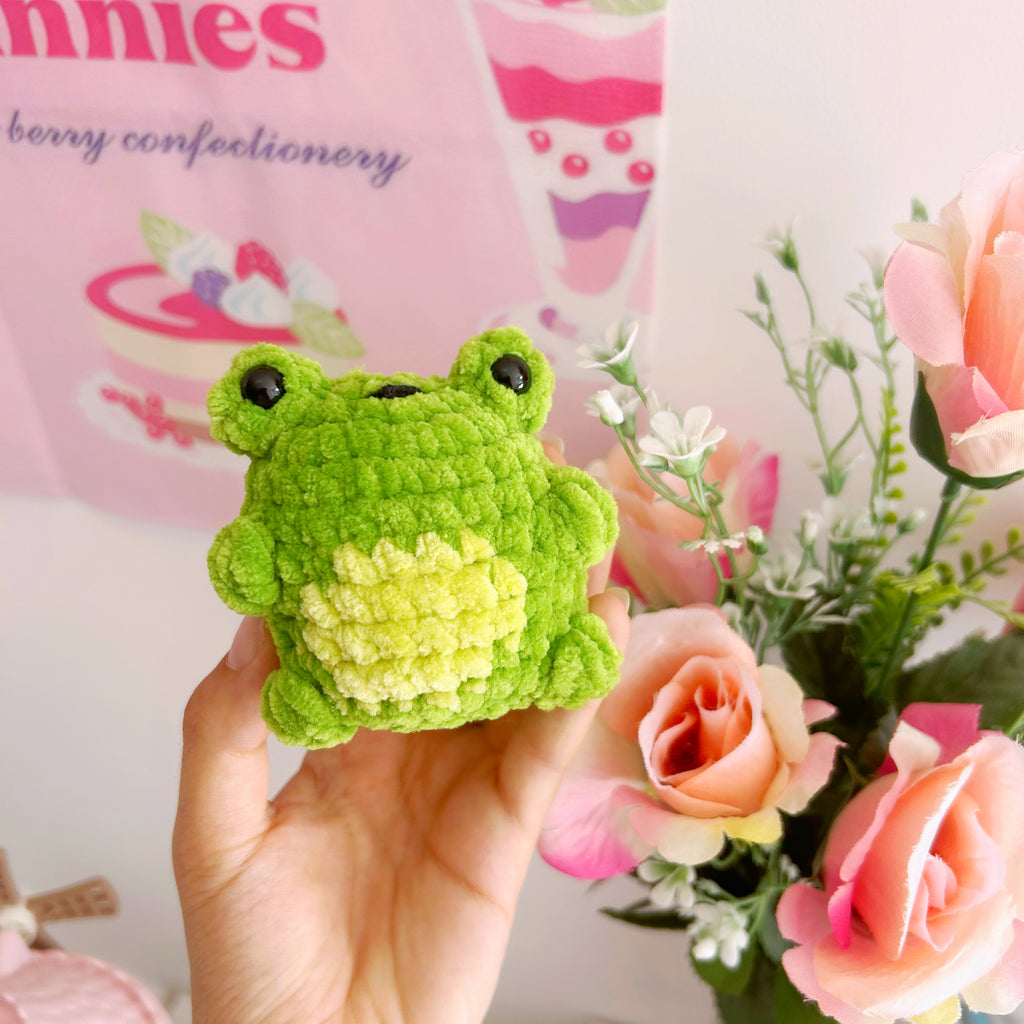 Crochet frogs, handmade crochet plushies