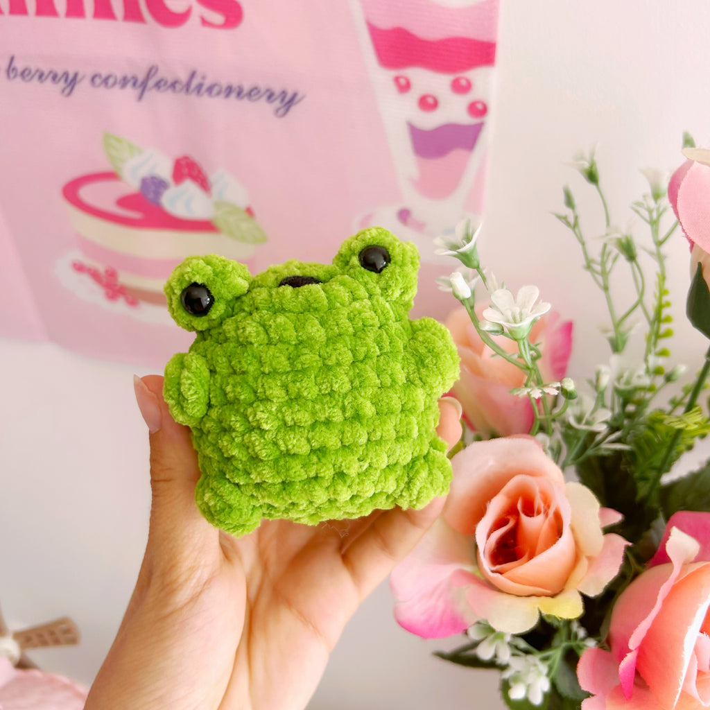 Crochet frogs, handmade crochet plushies