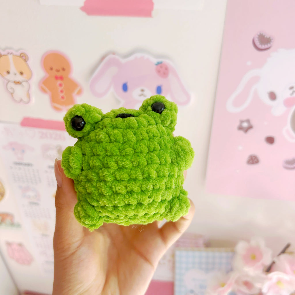 Crochet frogs, handmade crochet plushies