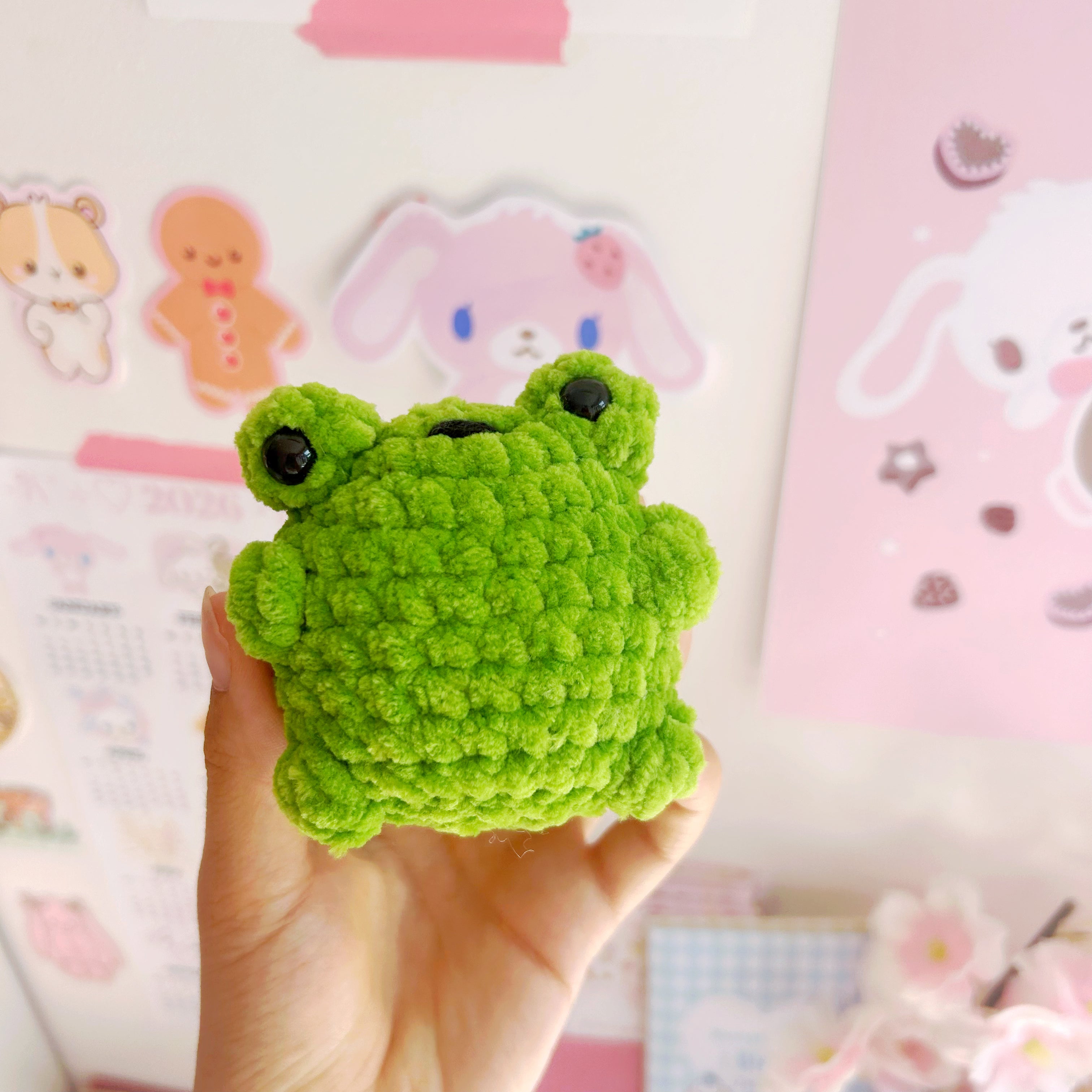 Crochet frogs, handmade crochet plushies
