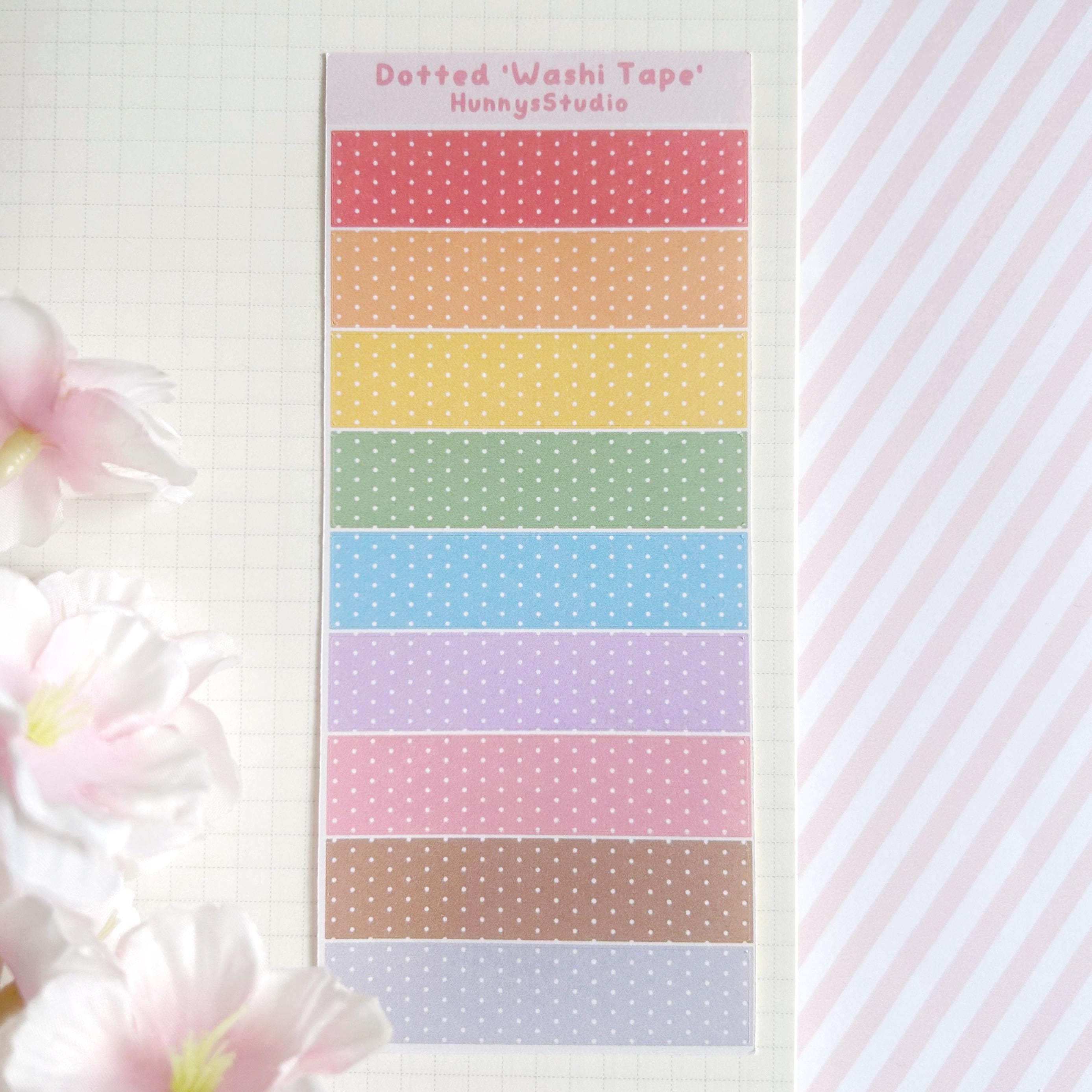 Dotted ‘washi tape’ matte sticker sheet