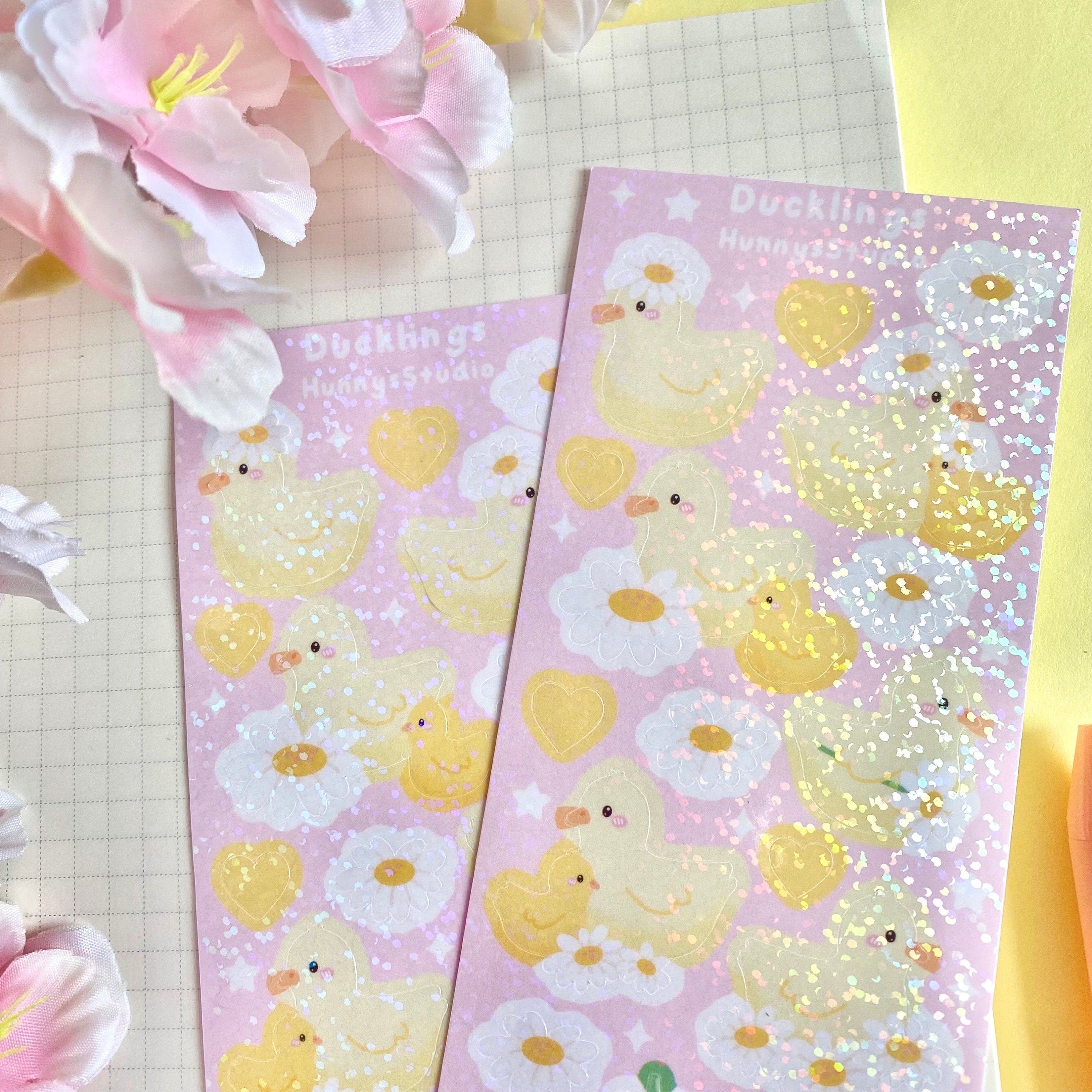 Ducklings holographic vinyl sticker sheet
