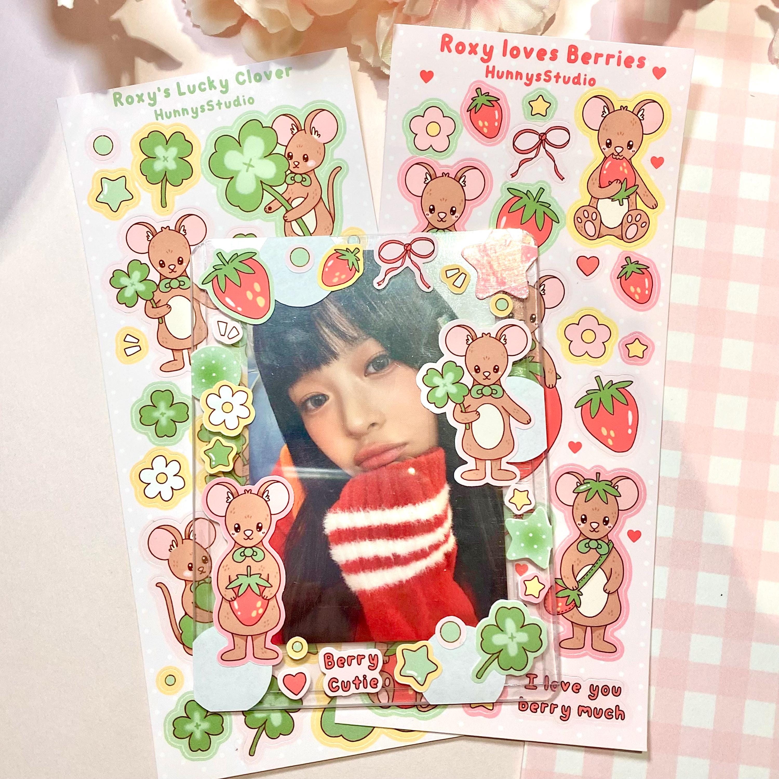 Roxy's lucky clover matte vinyl sticker sheet
