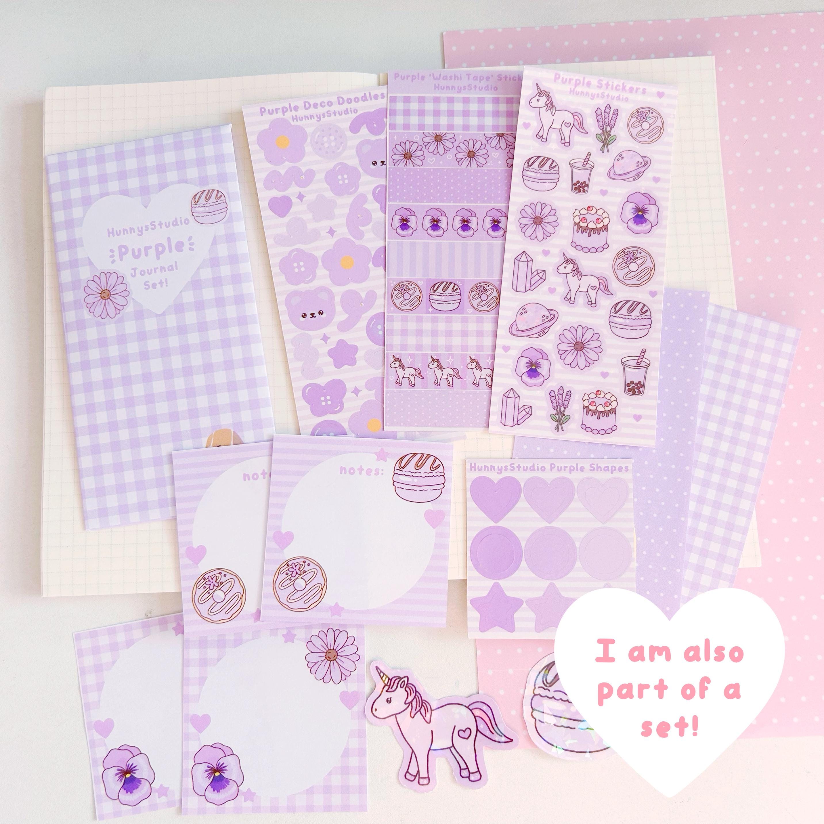 Purple stickers vinyl holographic sticker sheet