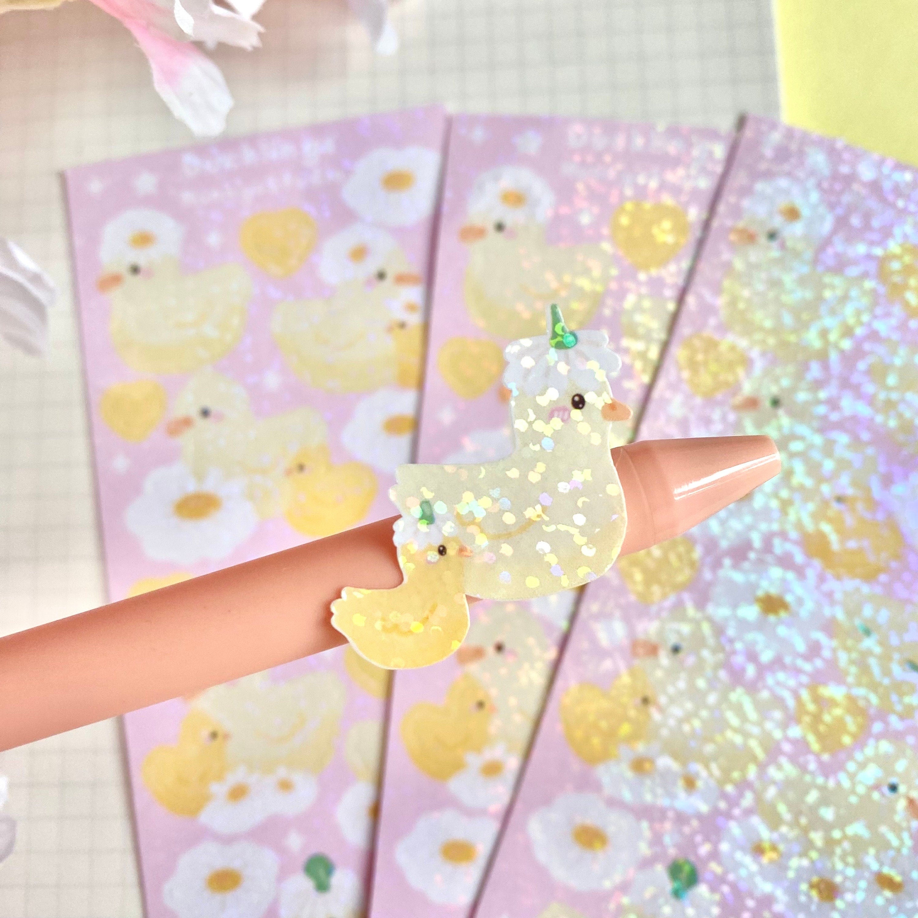 Ducklings holographic vinyl sticker sheet