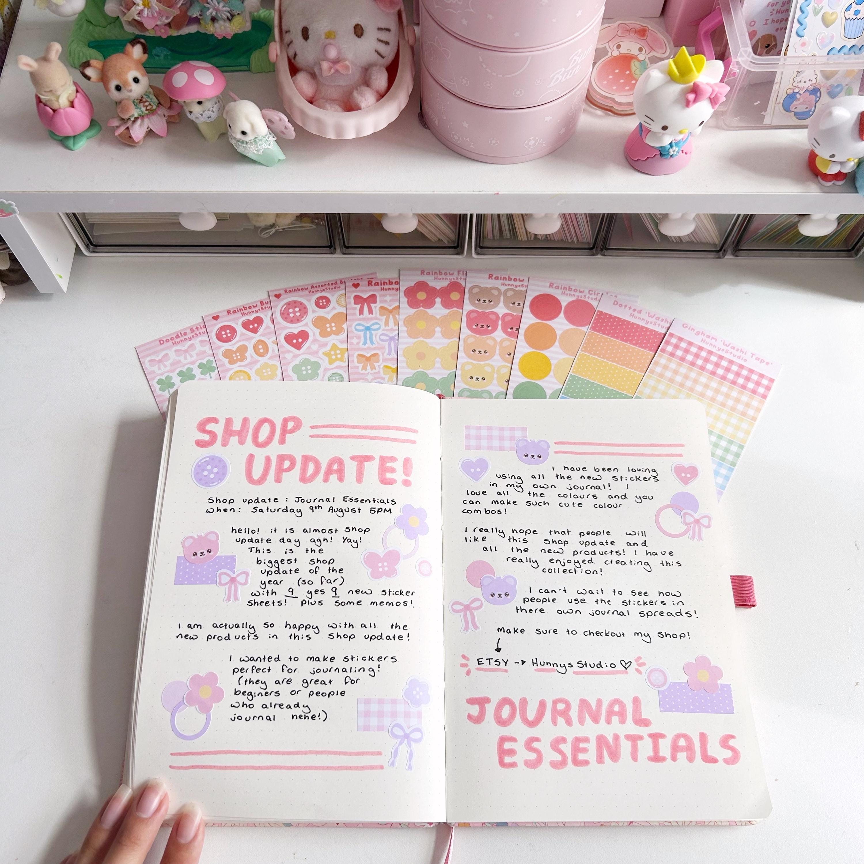 Rainbow circles sticker sheet