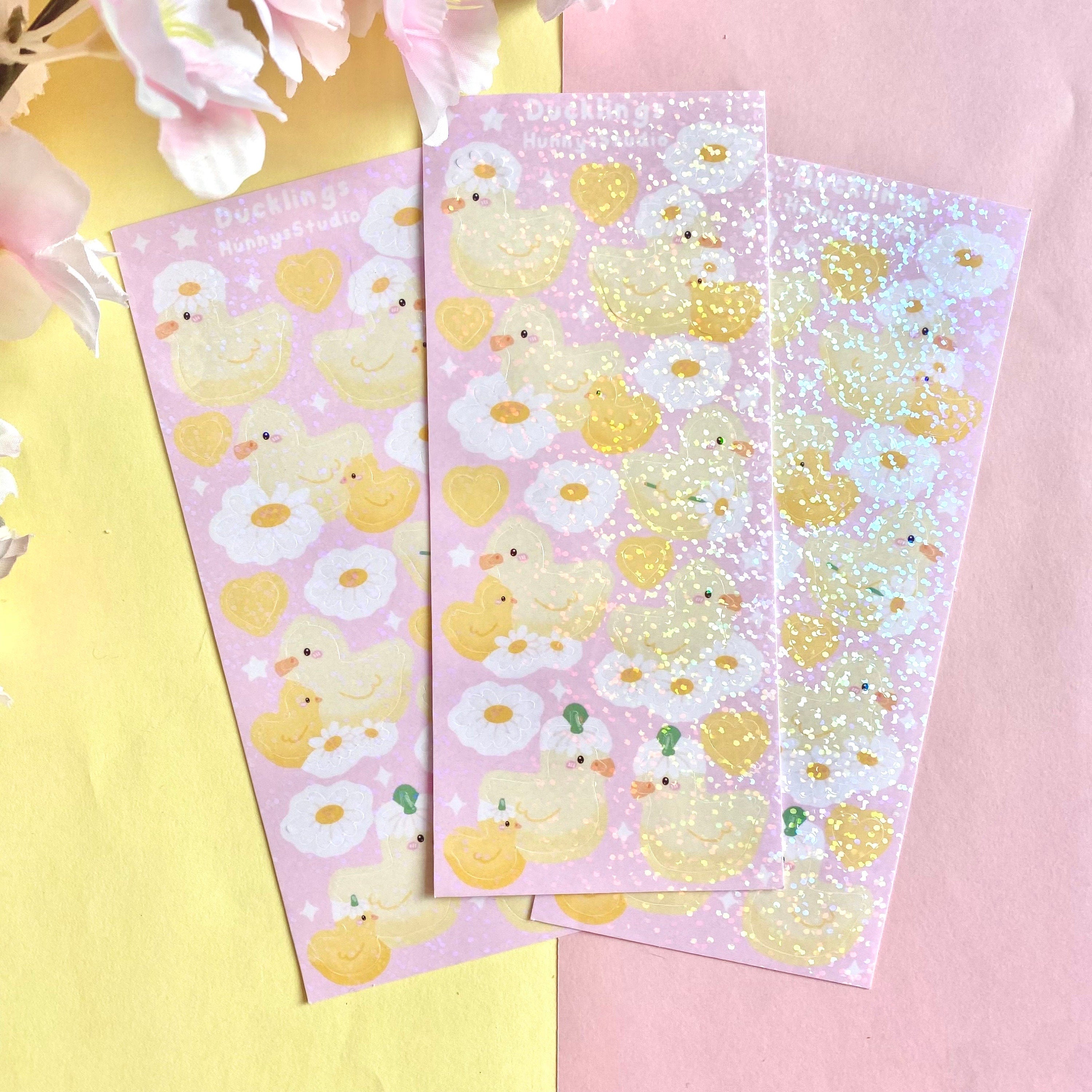 Ducklings holographic vinyl sticker sheet