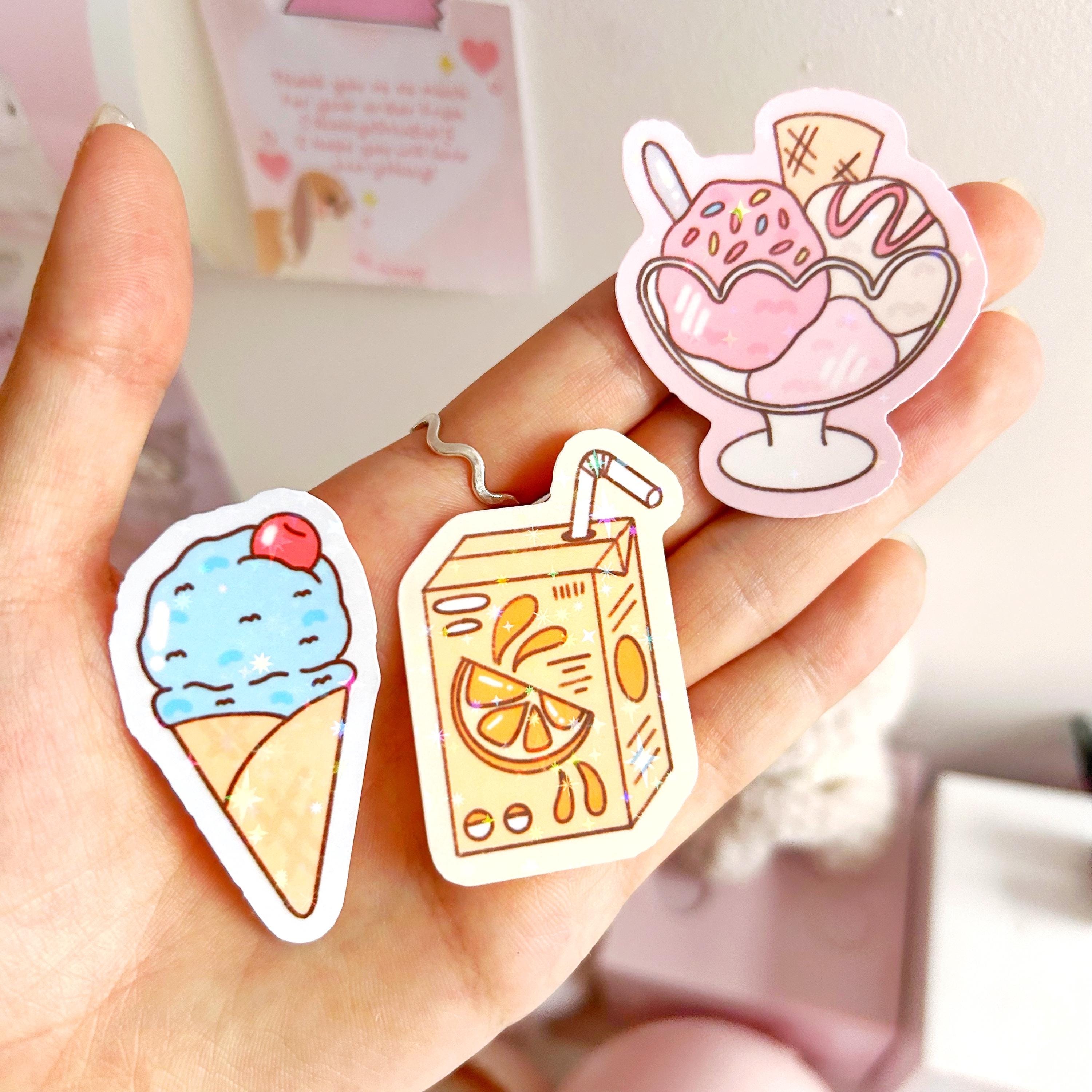 Rainbow snacks mystery holographic die cut stickers