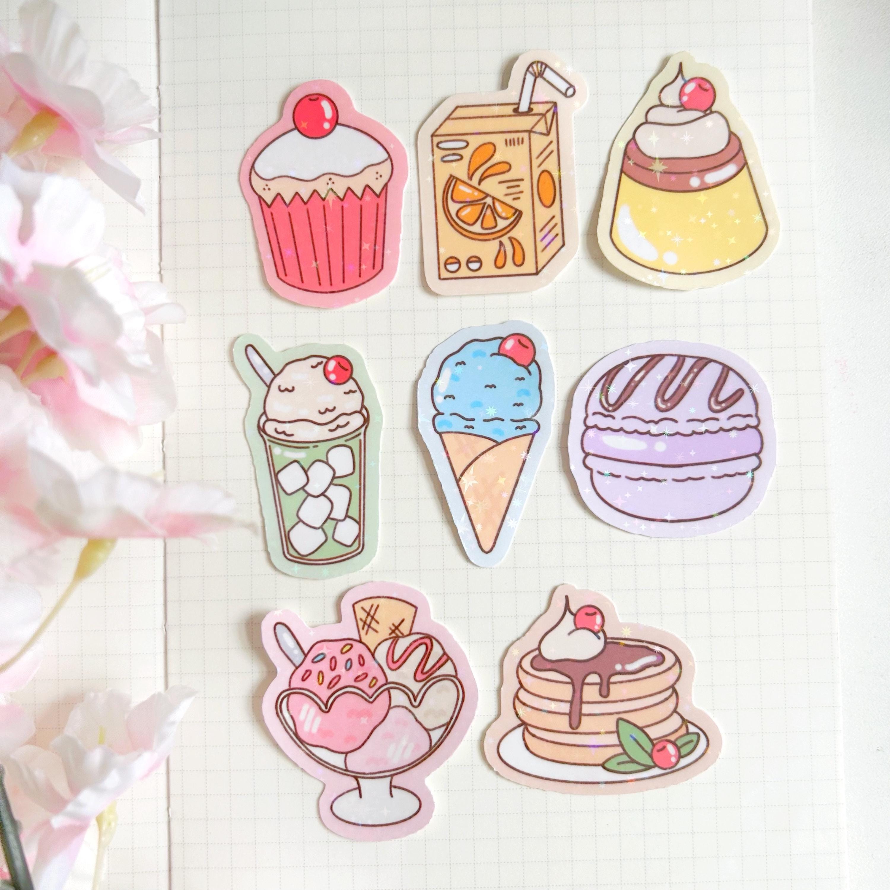Rainbow snacks mystery holographic die cut stickers