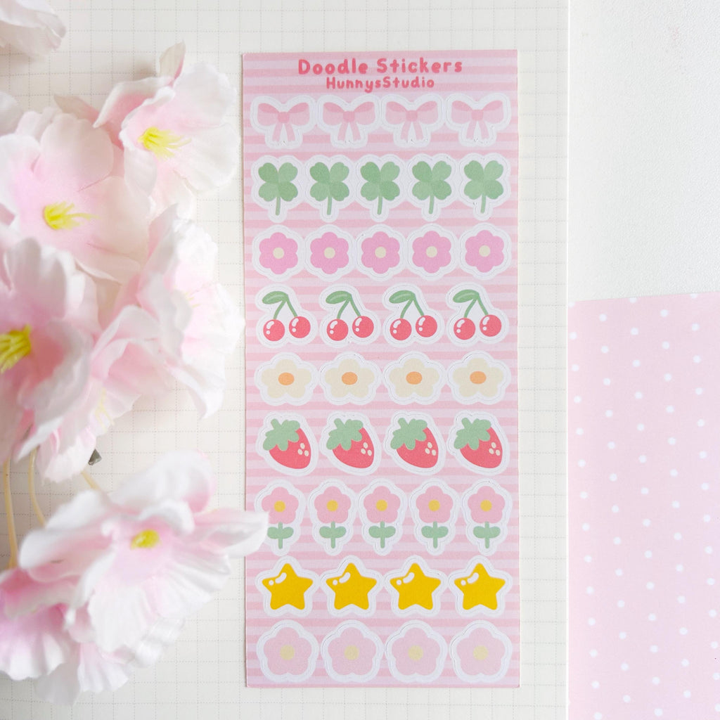 Doodle stickers matte sticker sheet
