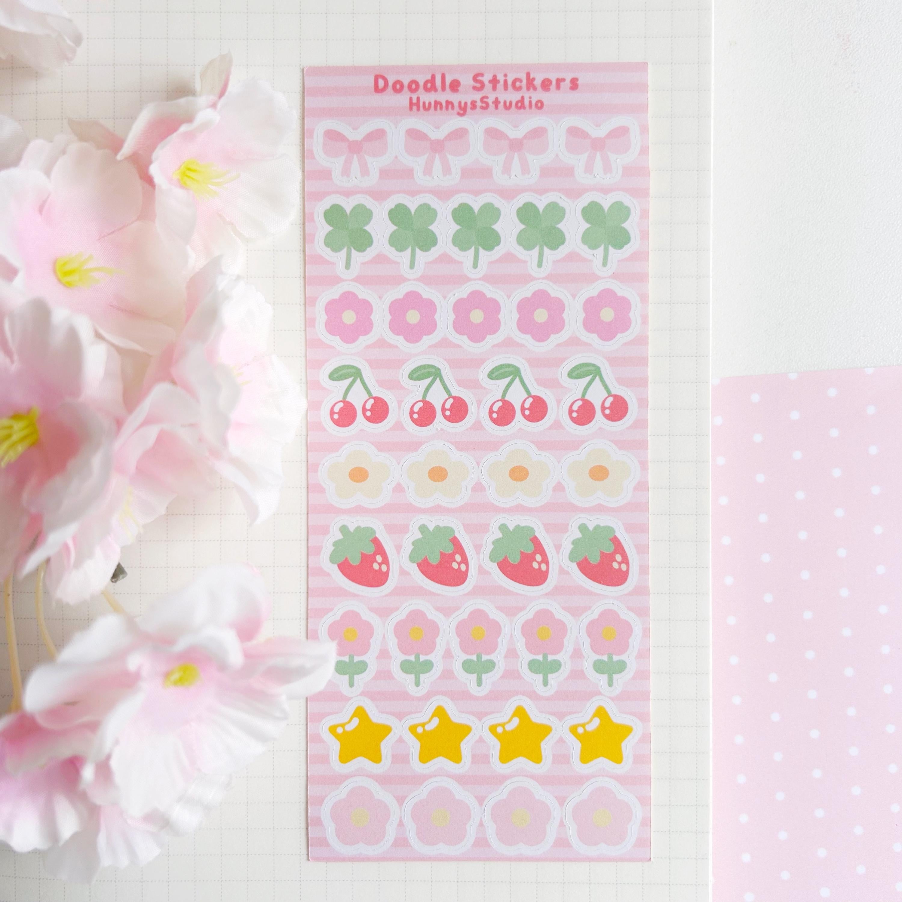 Doodle stickers matte sticker sheet