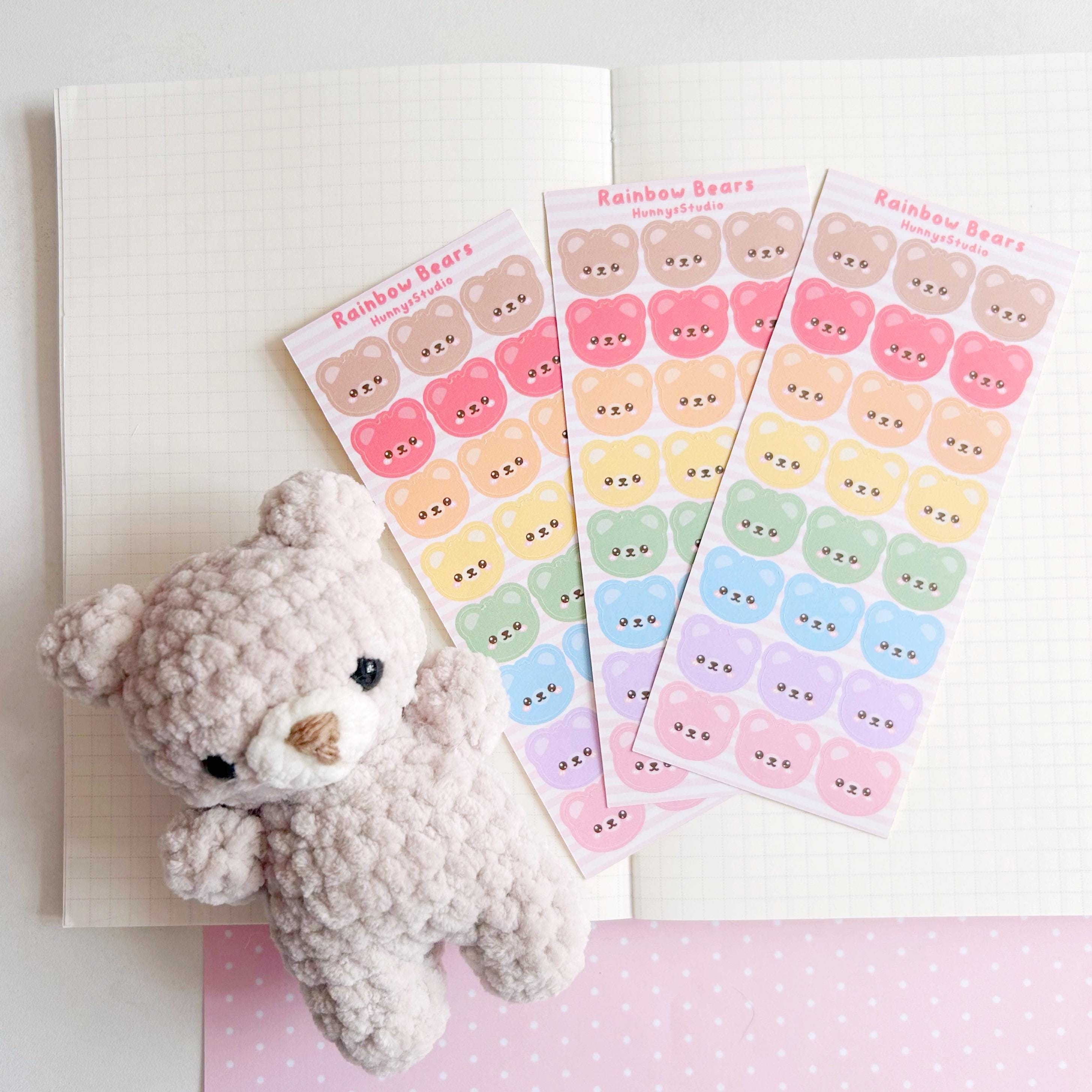 Rainbow bears matte sticker sheet