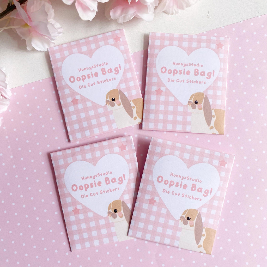 OOPSIE die cut sticker grab bag, B grade imperfect holographic vinyl die cut stickers.mental health stickers