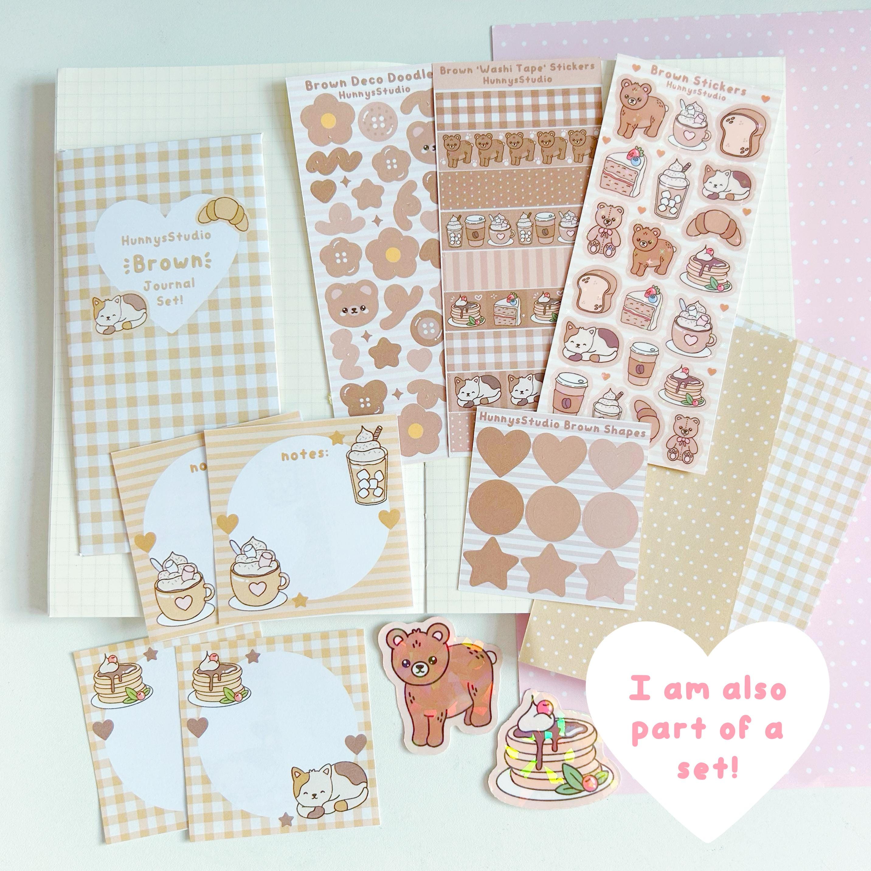 Brown stickers vinyl holographic sticker sheet
