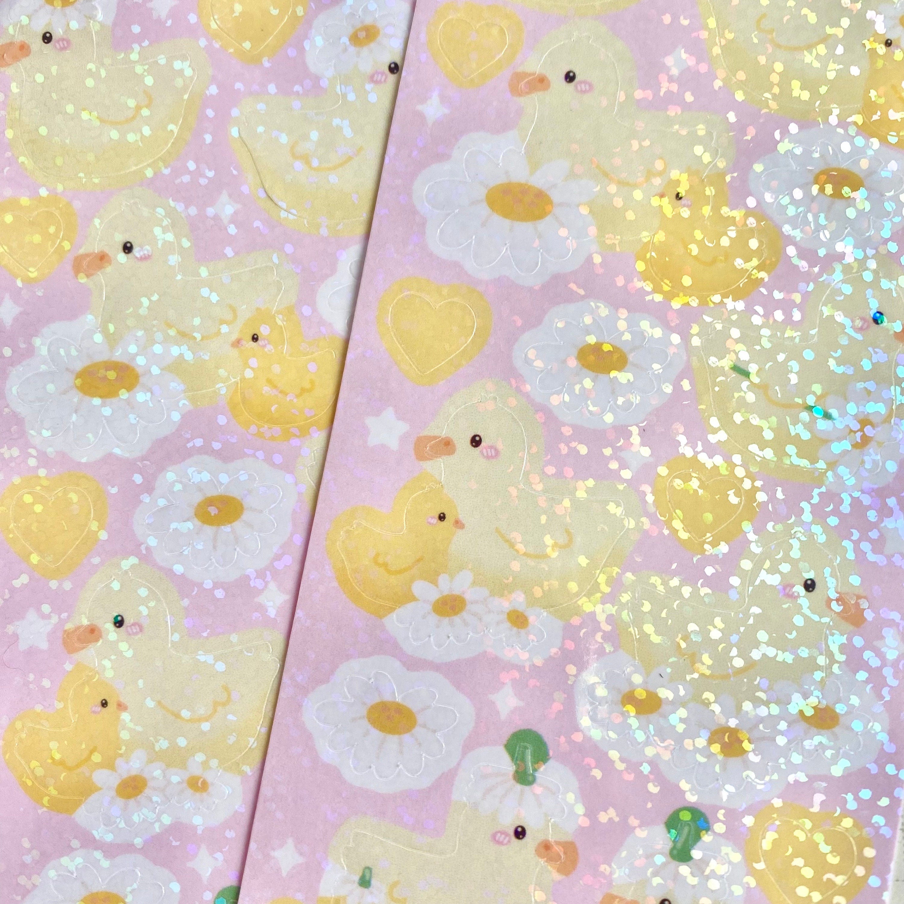 Ducklings holographic vinyl sticker sheet