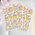 Star’s yellow snacks vinyl sticker sheet