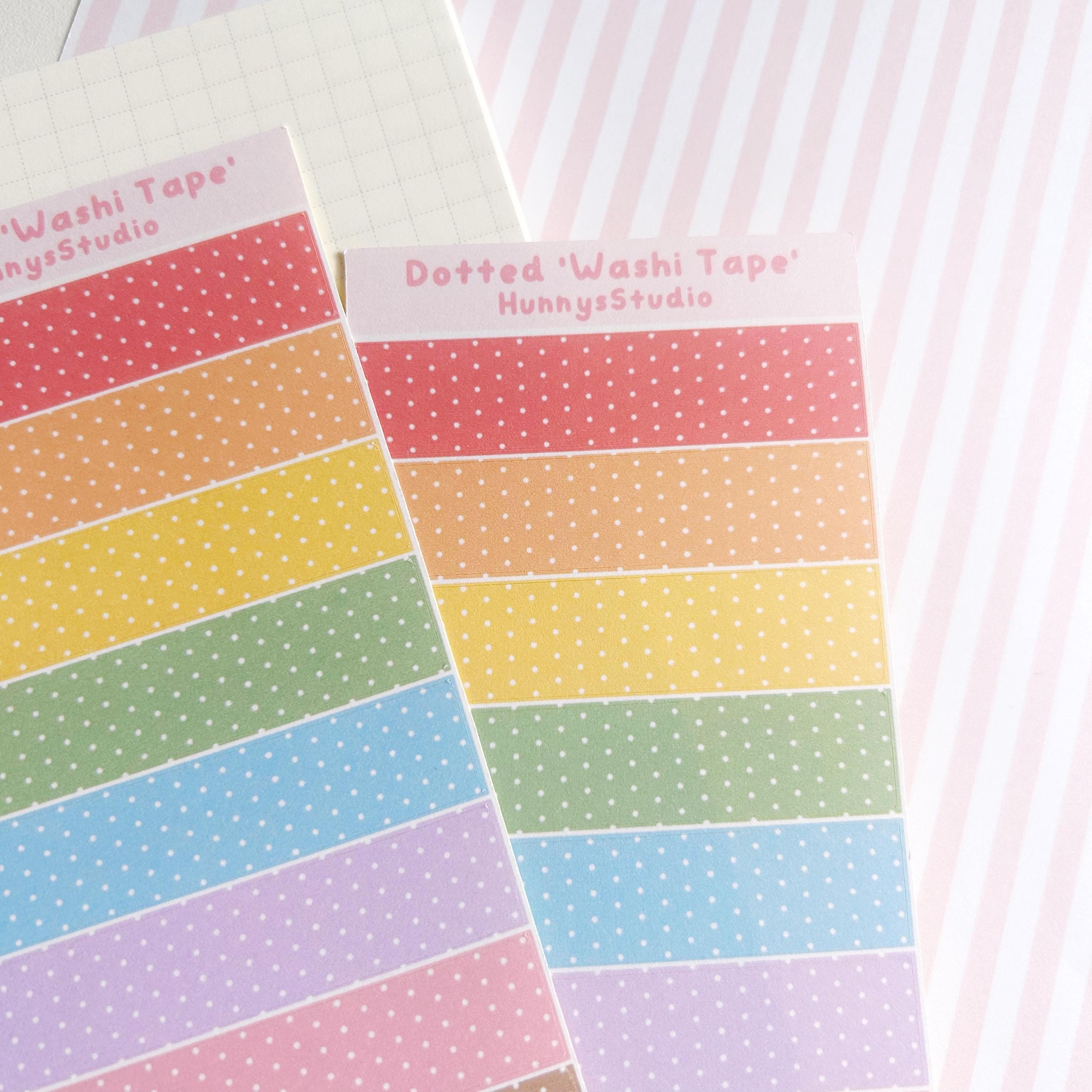 Dotted ‘washi tape’ matte sticker sheet
